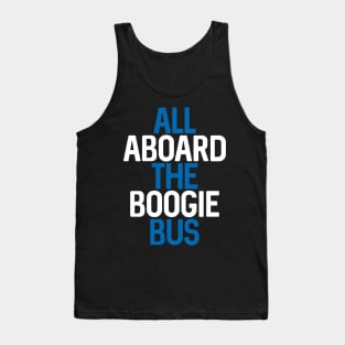 All Aboard The Boogie Bus, Scottish Saltire Coloured Football Slogan Design Tank Top